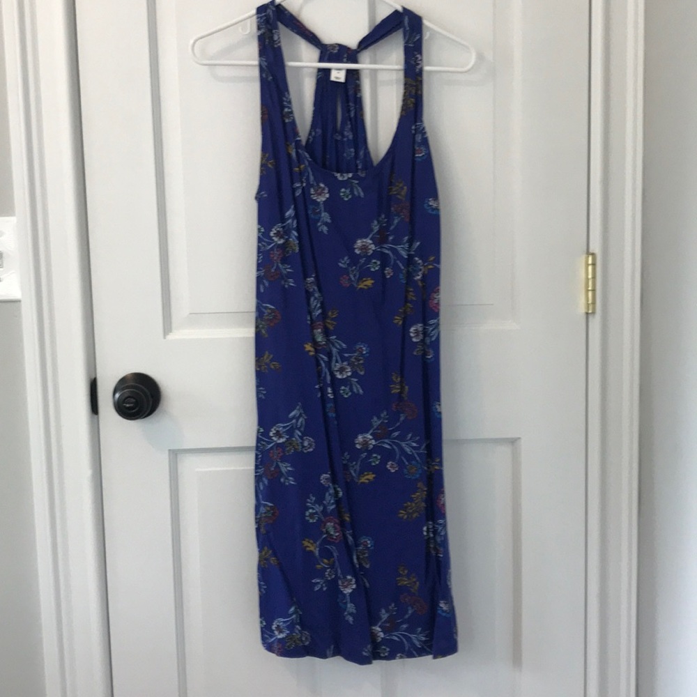 Floral blue dress